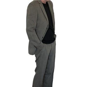 FUTURO Men single breasted two buttons single vented suit slim fit GREY Business